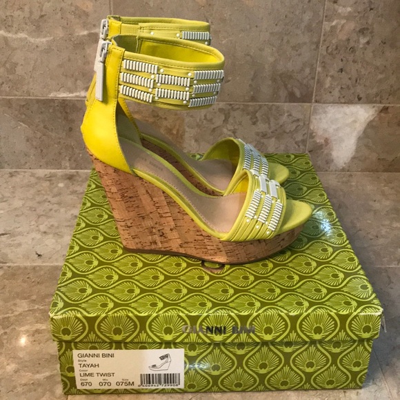 Gianni Bini Shoes - New Lime Twist Gianni Bini wedges
